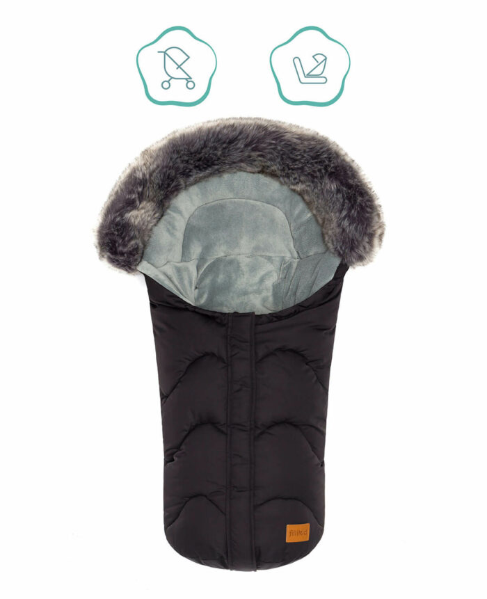Fillikid Winter-Fußsack Lhotse für Babyschale #Schwarz – Bild 2
