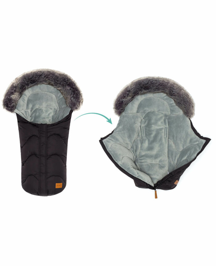 Fillikid Winter-Fußsack Lhotse für Babyschale #Schwarz – Bild 8
