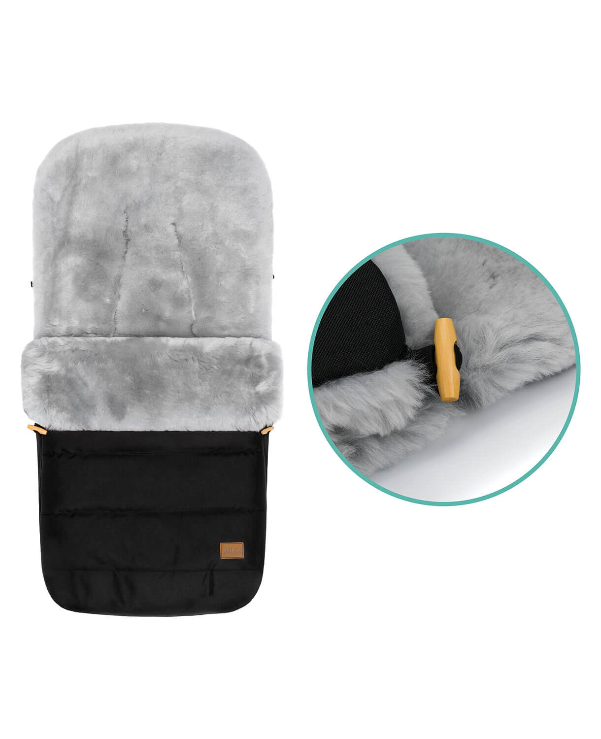 Fillikid Lammfell-Winter-Fußsack Bernina Alpina #Schwarz – Bild 11