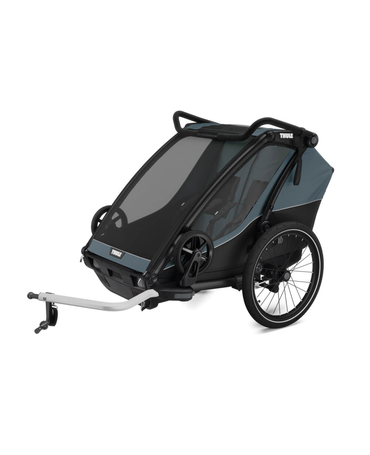 Thule Chariot Cab - Multisport-Fahrradanhänger Zweisitzer in Dunkelschiefer