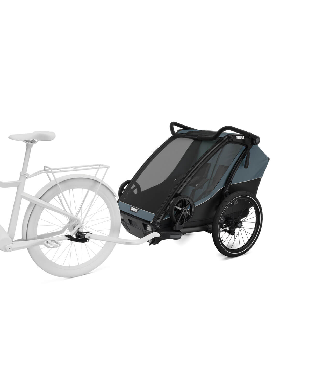 Thule Chariot Cab - Multisport-Fahrradanhänger Zweisitzer in Dunkelschiefer – Bild 8