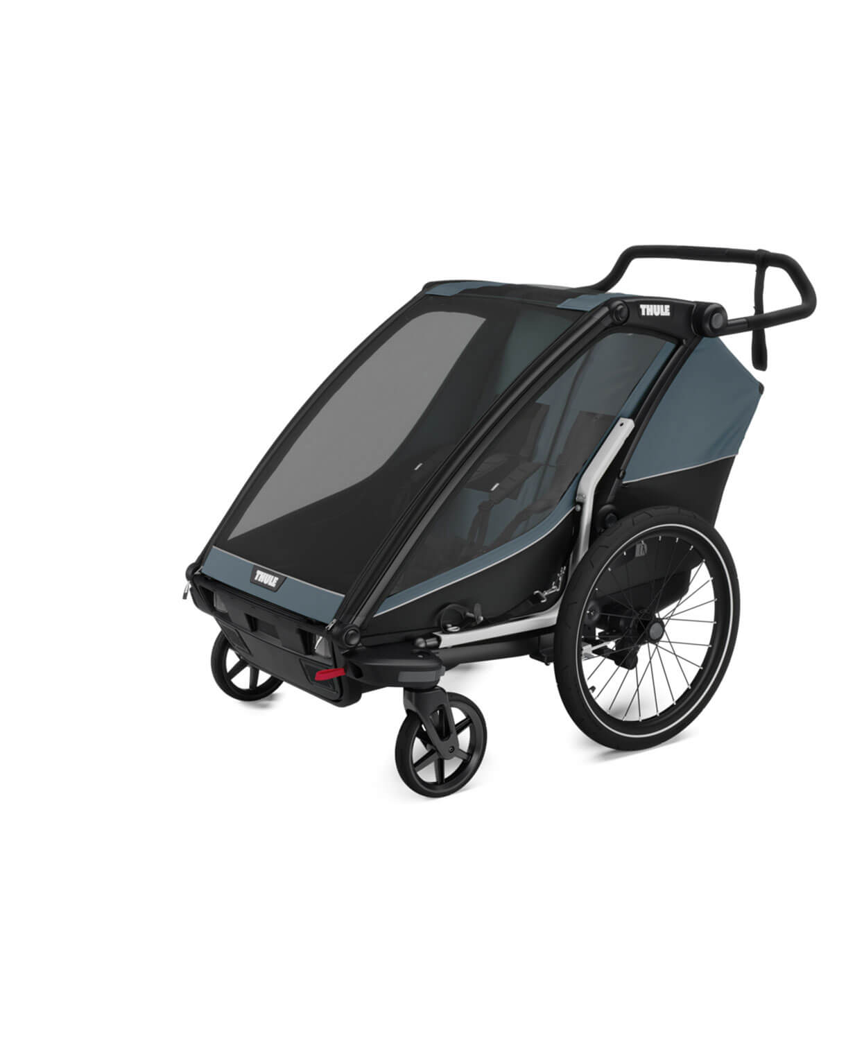 Thule Chariot Cab - Multisport-Fahrradanhänger Zweisitzer in Dunkelschiefer – Bild 2