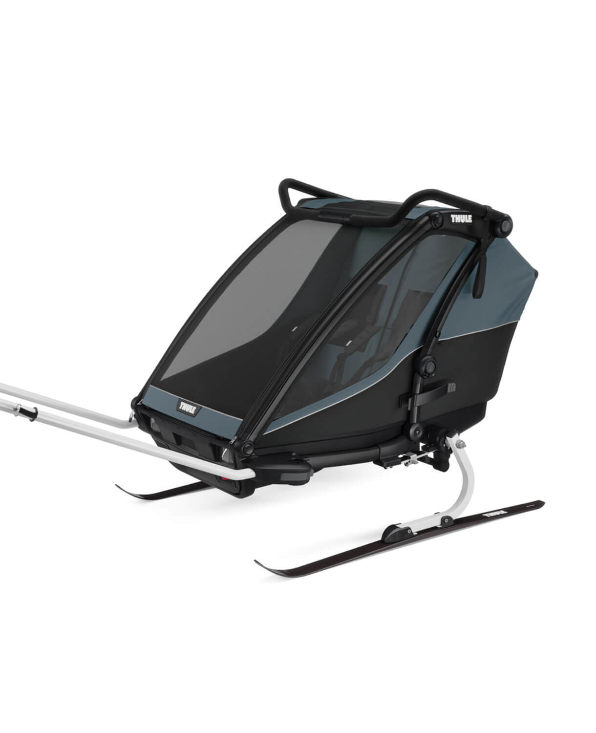 Thule Chariot Cab - Multisport-Fahrradanhänger Zweisitzer in Dunkelschiefer – Bild 3