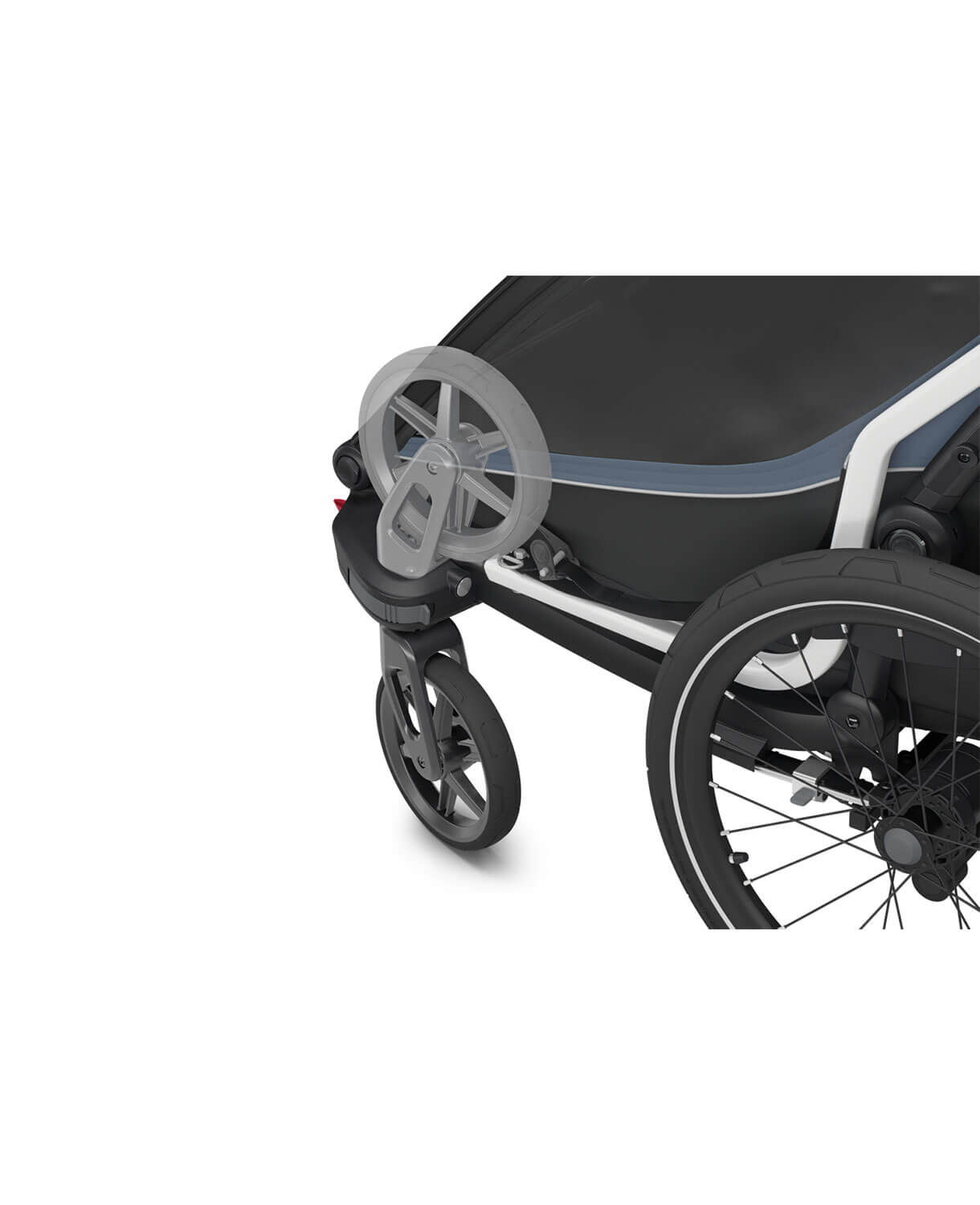 Thule Chariot Cab - Multisport-Fahrradanhänger Zweisitzer in Dunkelschiefer – Bild 7