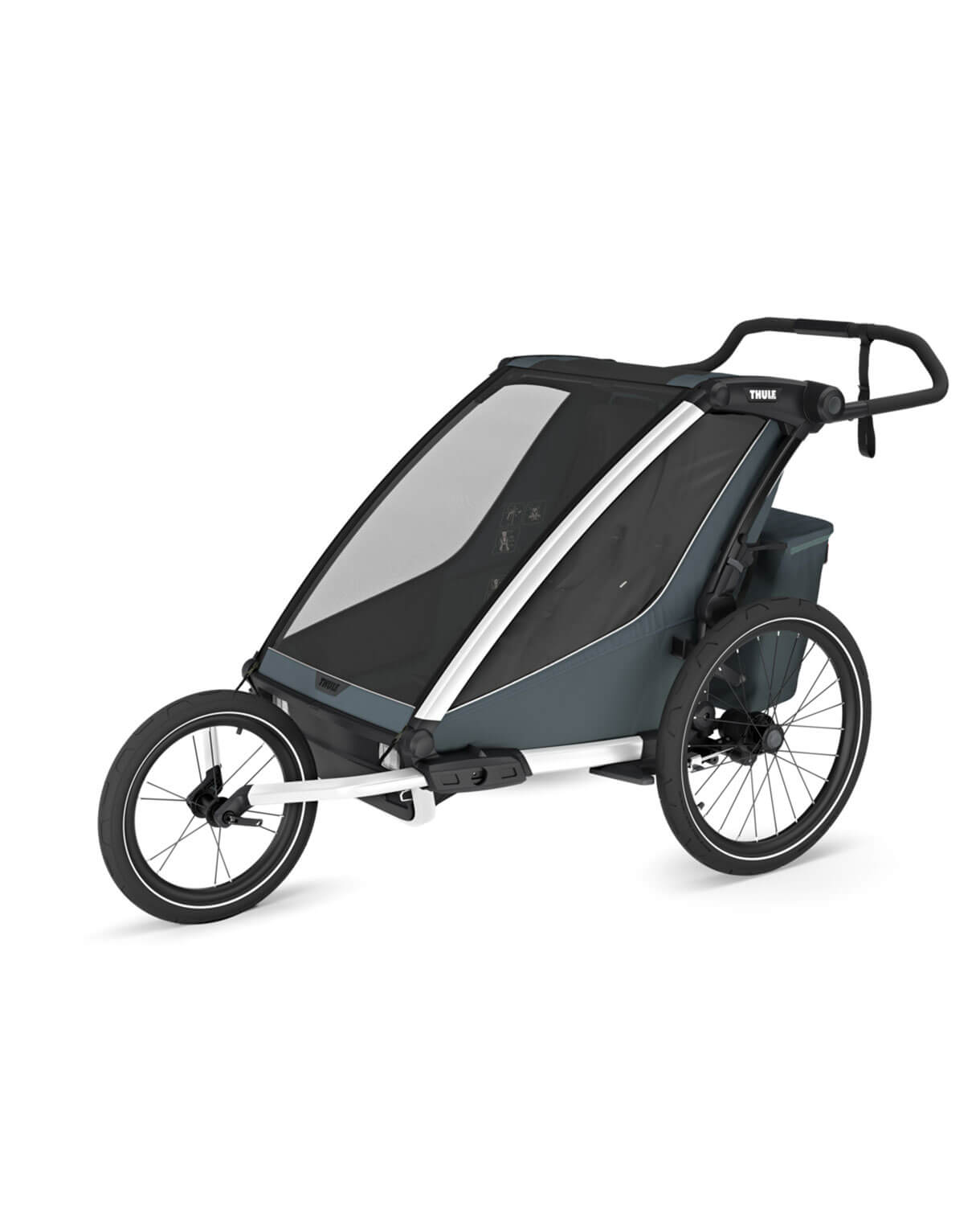 Thule Chariot Cross 2 double - Multisport-Fahrradanhänger Ein- oder Zweisitzer in Dunkelschiefer – Bild 6