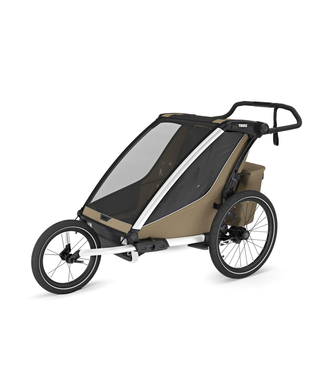 Thule Chariot Cross 2 double - Multisport-Fahrradanhänger Ein- oder Zweisitzer in Faded Khaki – Bild 9