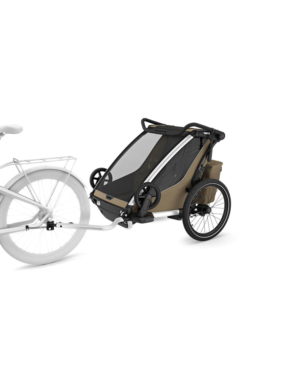 Thule Chariot Cross 2 double - Multisport-Fahrradanhänger Ein- oder Zweisitzer in Faded Khaki – Bild 8