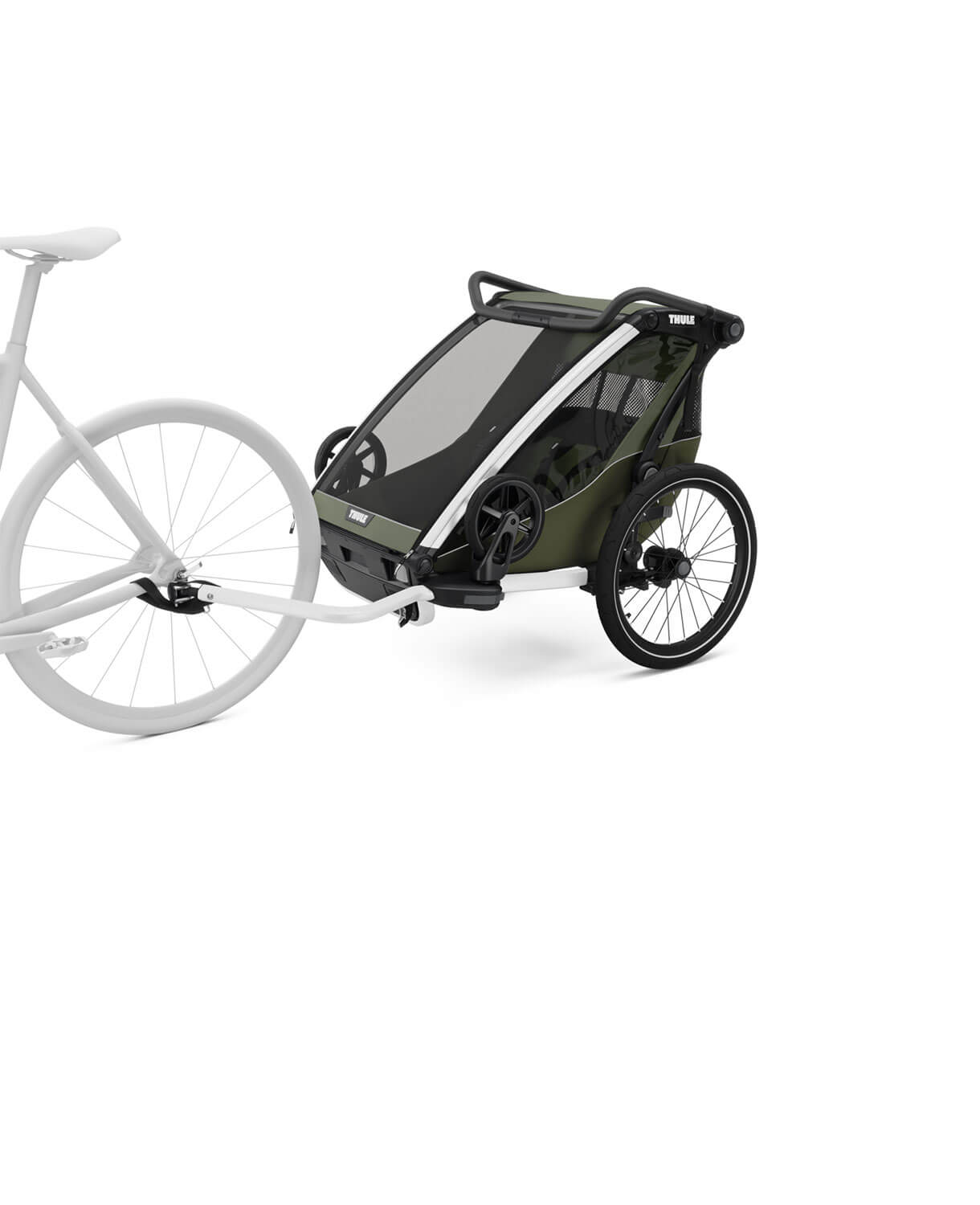 Thule Chariot Lite double - Multisport-Fahrradanhänger Zweisitzer in Vintage Grün – Bild 3