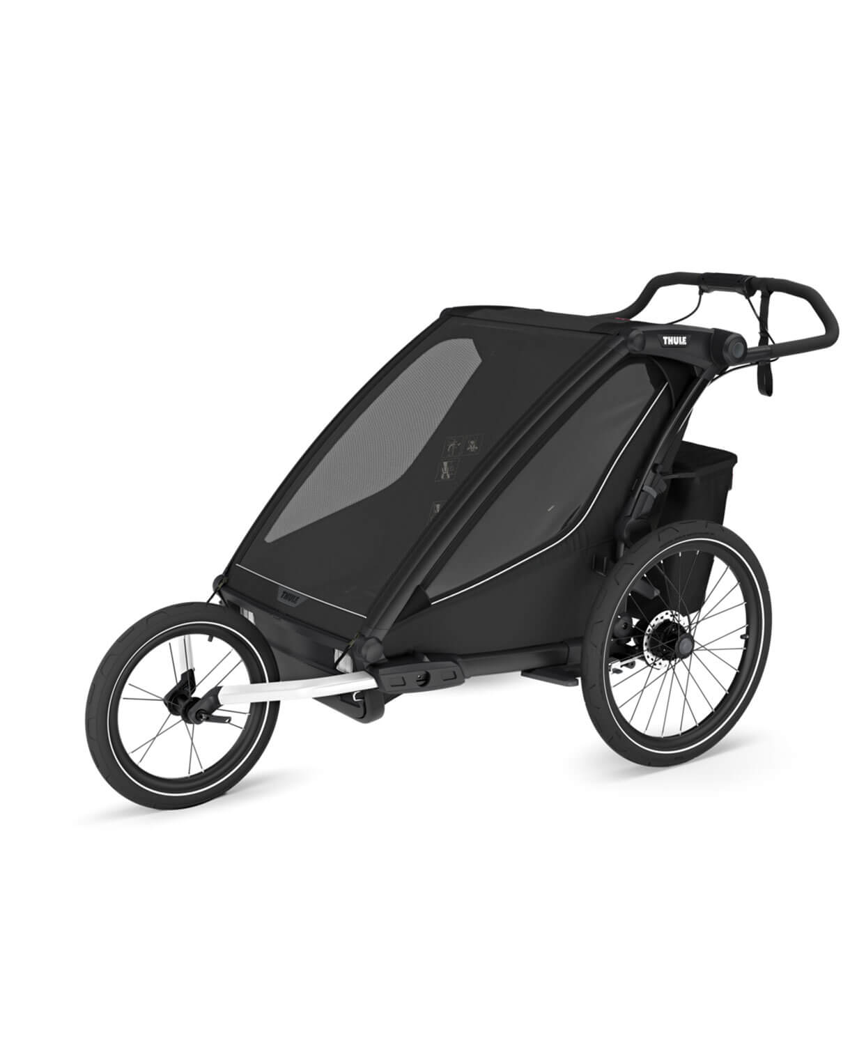 Thule Chariot Sport 2 double - Multisport-Fahrradanhänger Ein- oder Zweisitzer in Schwarz – Bild 2