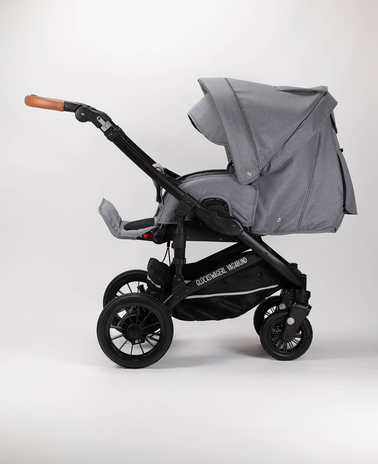 Glückswagerl Vagabund – Geländekinderwagen Grau | Zimt – Bild 7