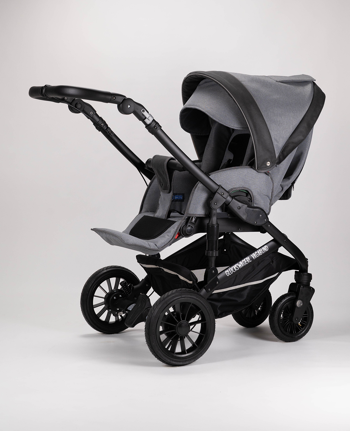 Glückswagerl Vagabund – Geländekinderwagen Grau Deluxe – Bild 5