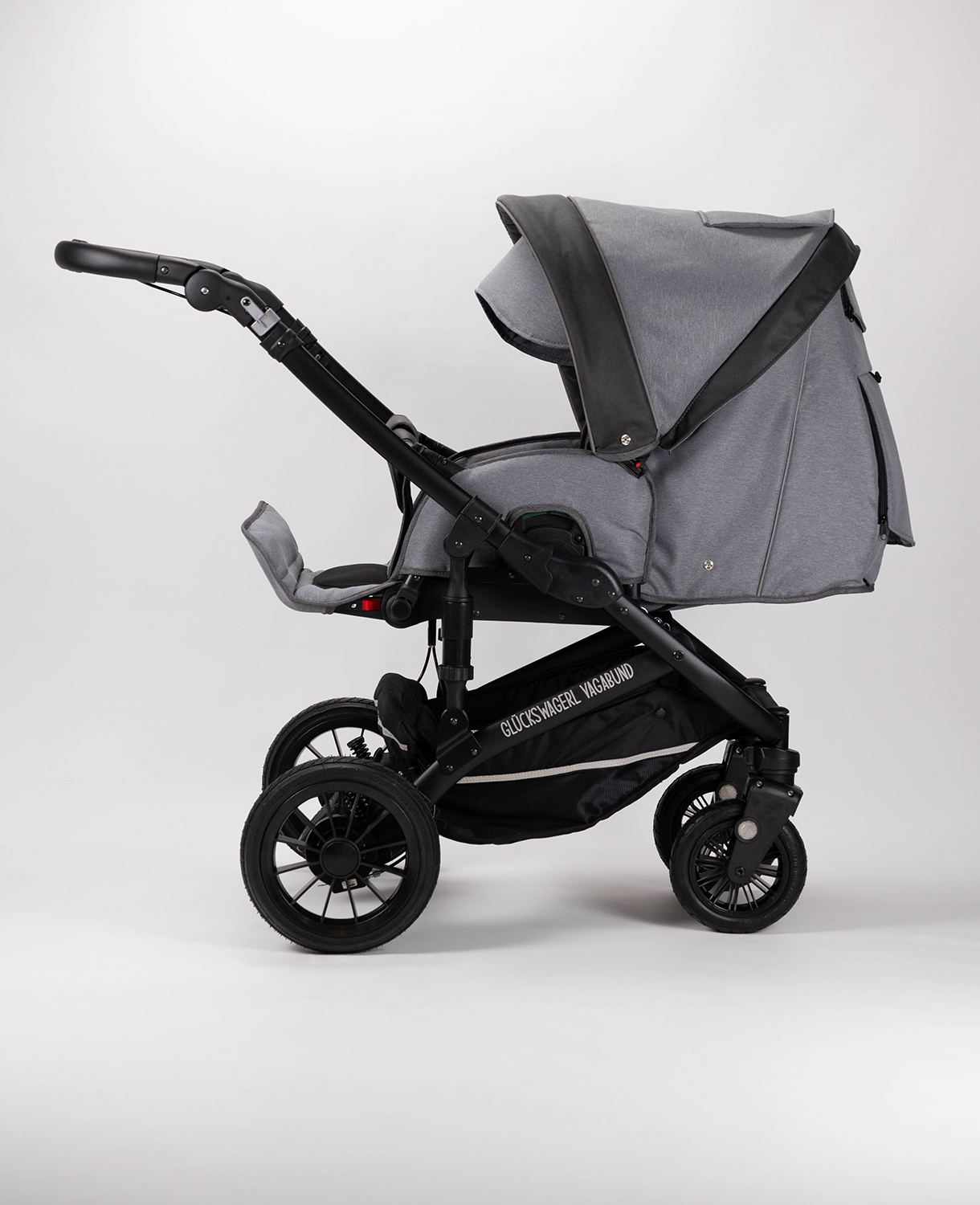 Glückswagerl Vagabund – Geländekinderwagen Grau Deluxe – Bild 7