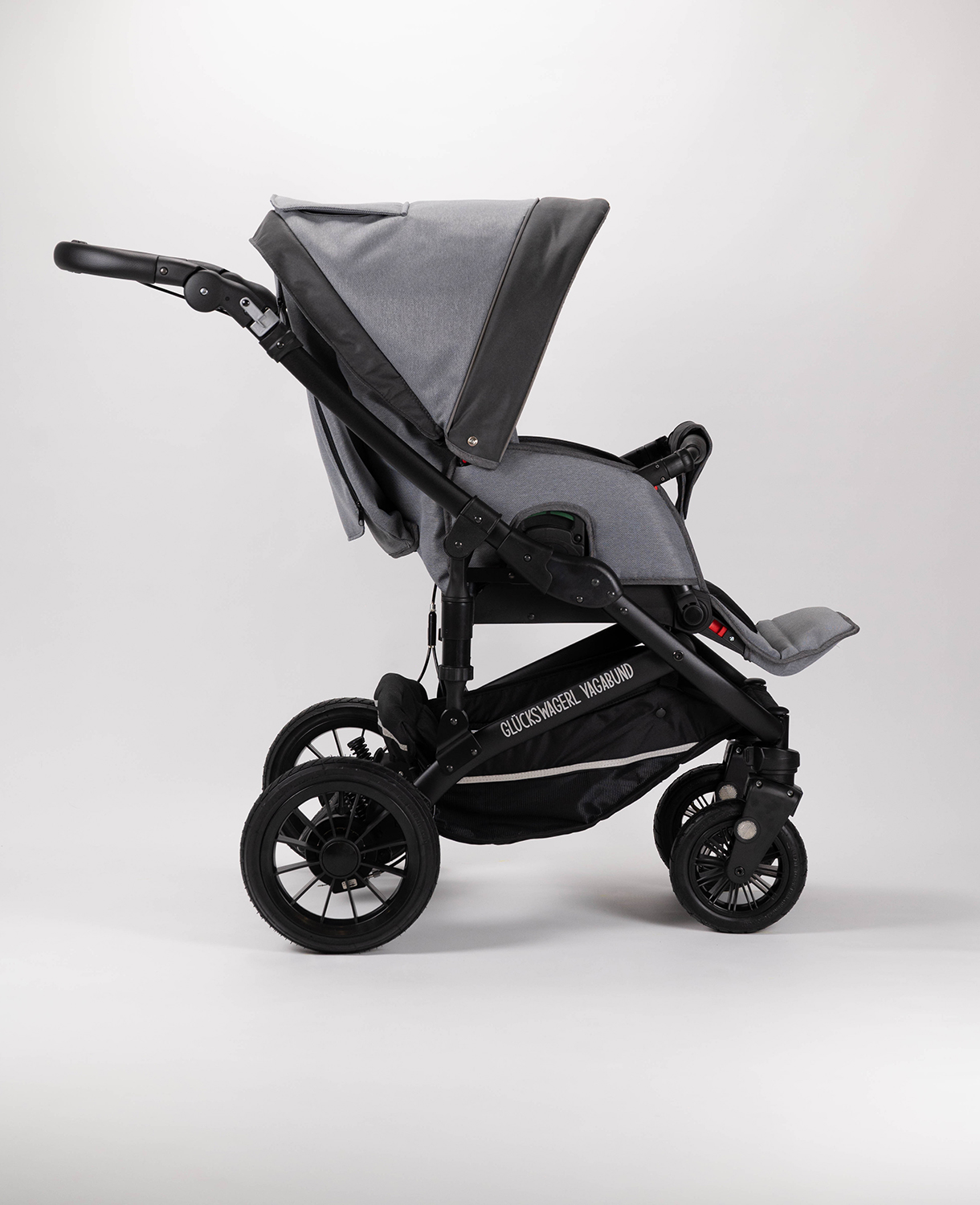Glückswagerl Vagabund – Geländekinderwagen Grau Deluxe – Bild 8