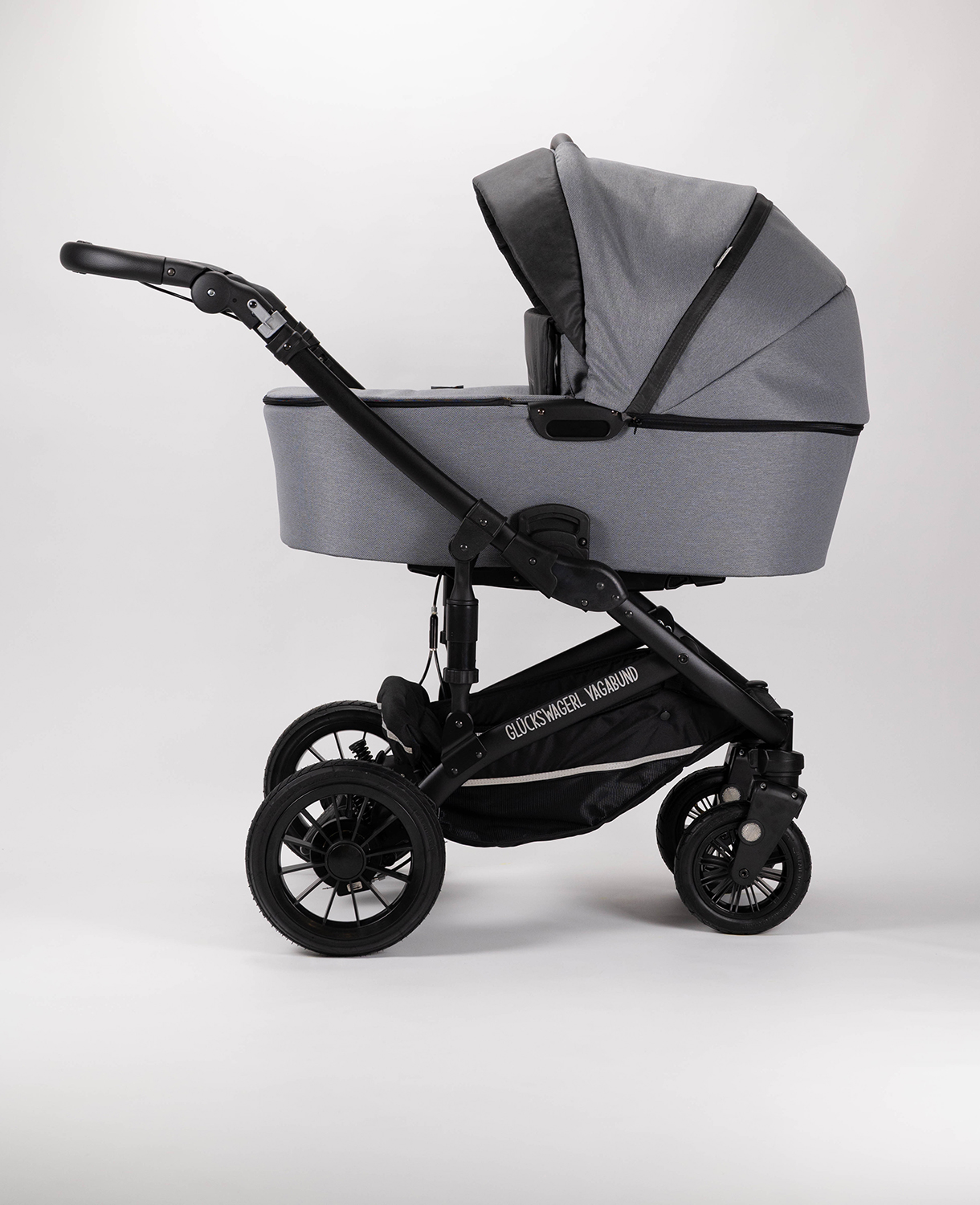 Glückswagerl Vagabund – Geländekinderwagen Grau Deluxe – Bild 6