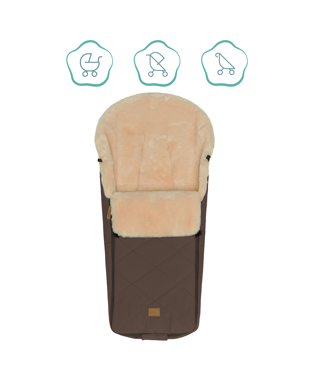 Fillikid Winter-Fußsack Vegan Comfort #Braun – Bild 3