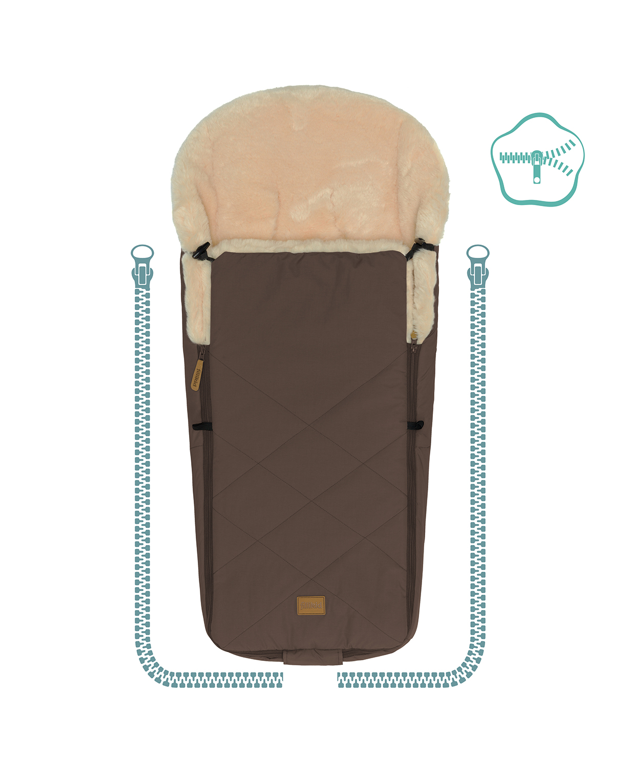 Fillikid Winter-Fußsack Vegan Comfort #Braun – Bild 7
