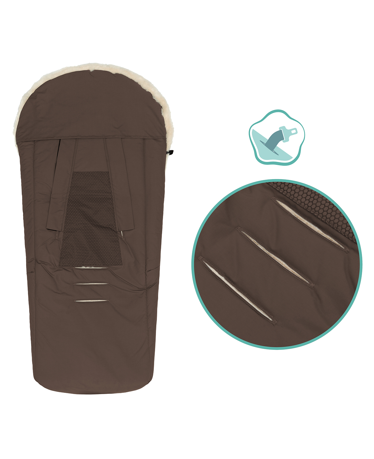 Fillikid Winter-Fußsack Vegan Comfort #Braun – Bild 8