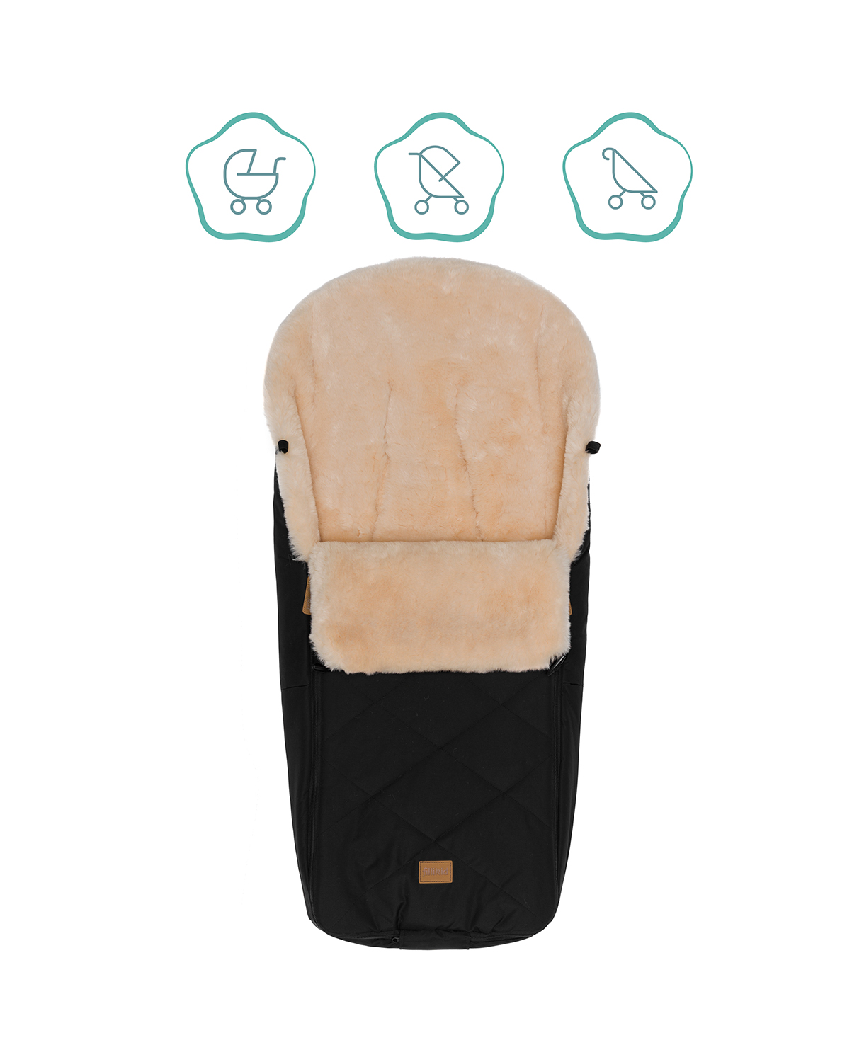 Fillikid Winter-Fußsack Vegan Comfort #Schwarz – Bild 2