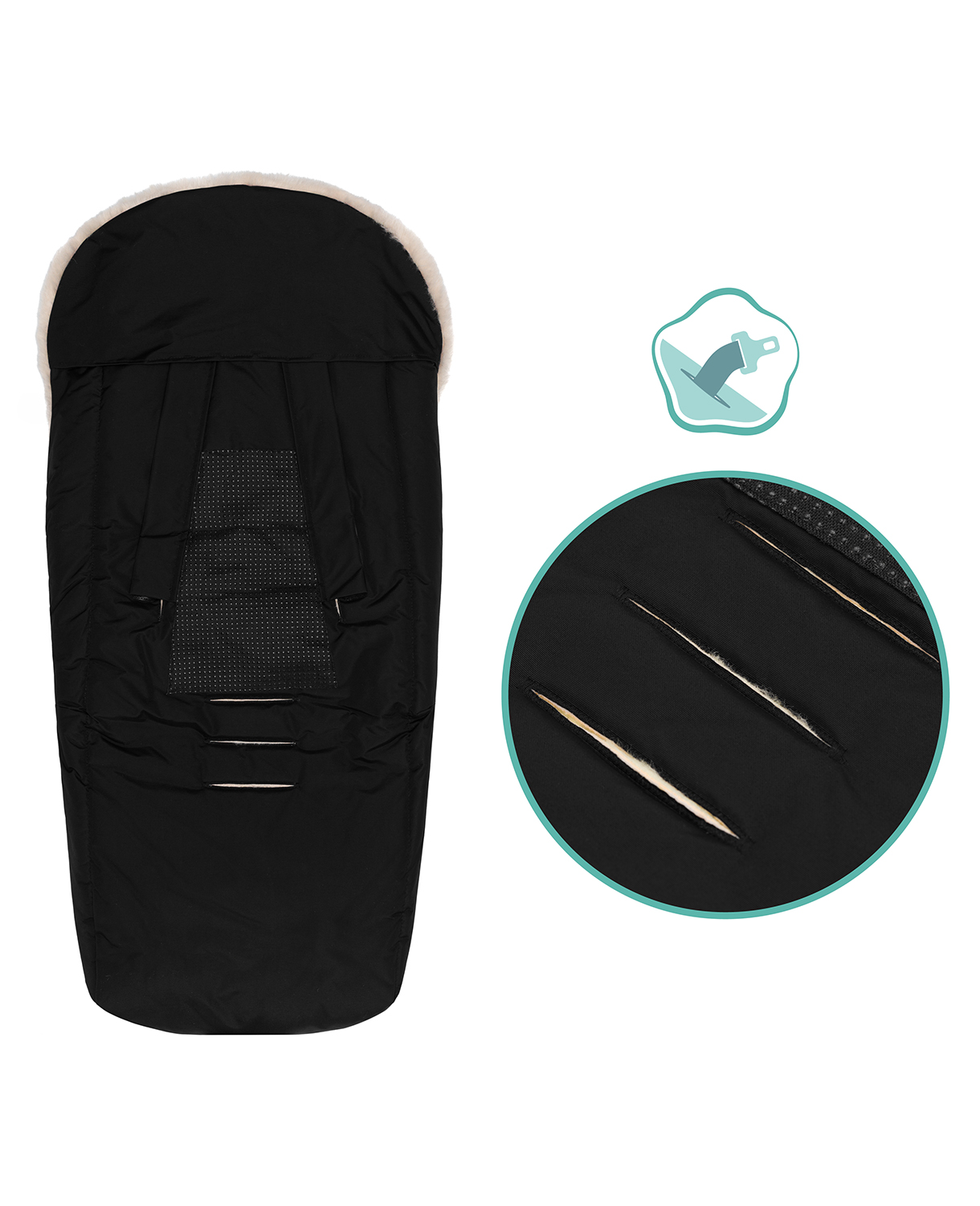 Fillikid Winter-Fußsack Vegan Comfort #Schwarz – Bild 5