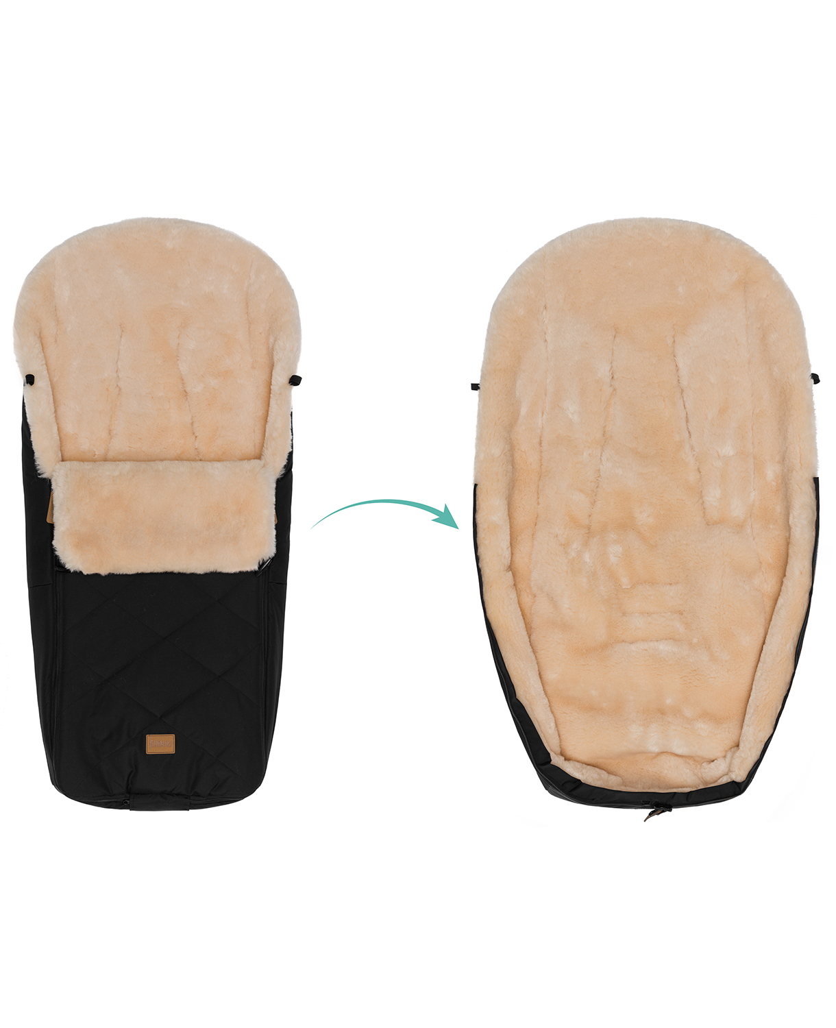 Fillikid Winter-Fußsack Vegan Comfort #Schwarz – Bild 6