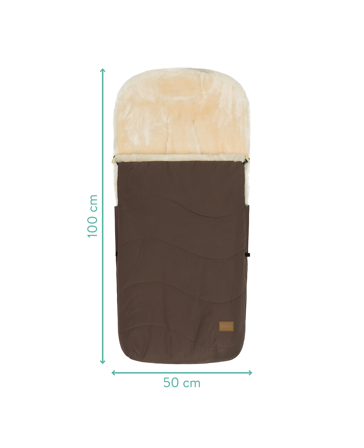 Fillikid Lammfell-Winter-Fußsack Davos #Braun – Bild 2