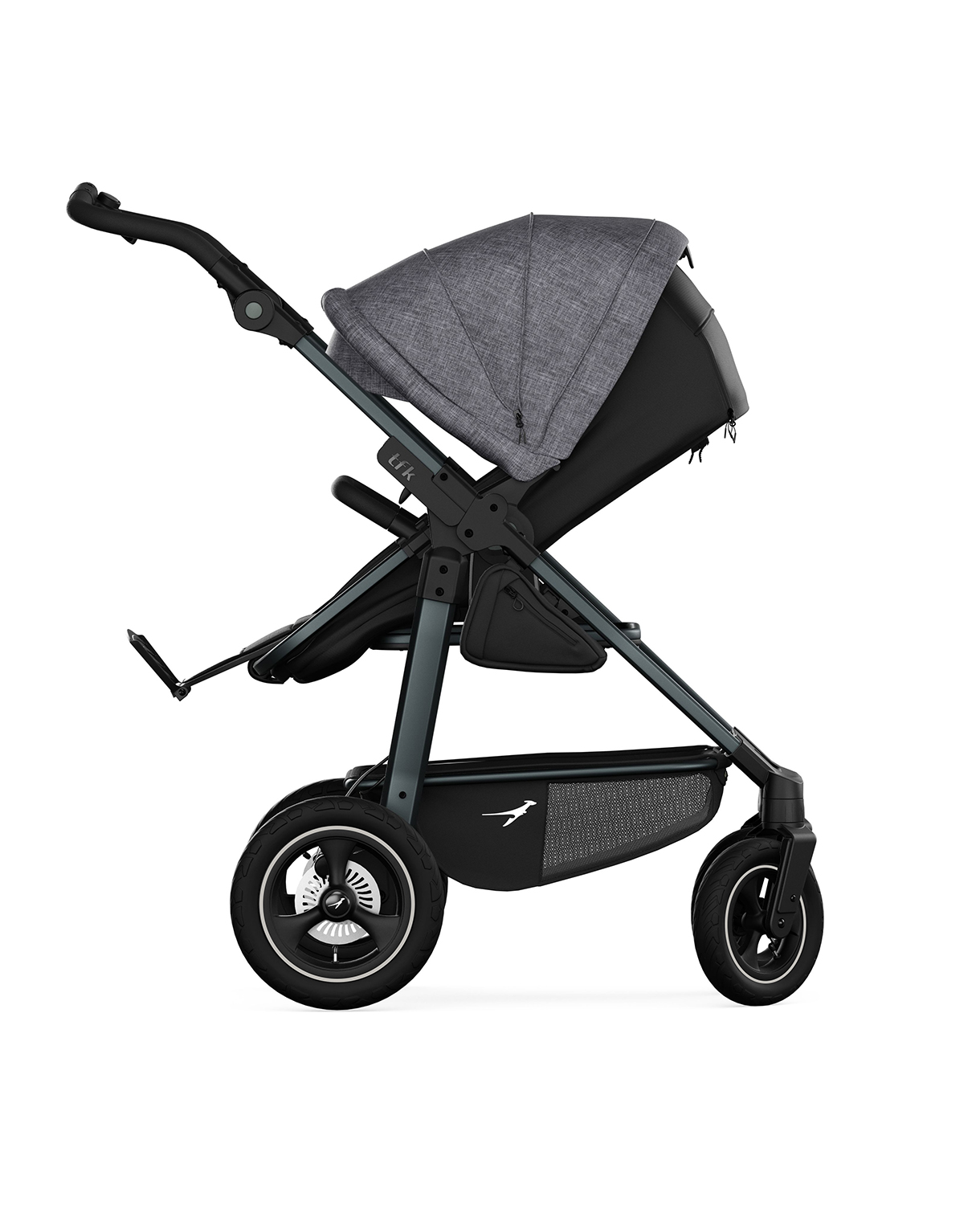 tfk mono4 Kombikinderwagen 4-Rad mit Lufträder #Premium Grau – Bild 3