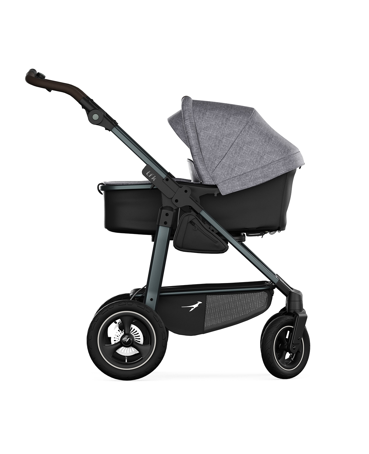 tfk mono4 Kombikinderwagen 4-Rad mit Lufträder #Premium Grau